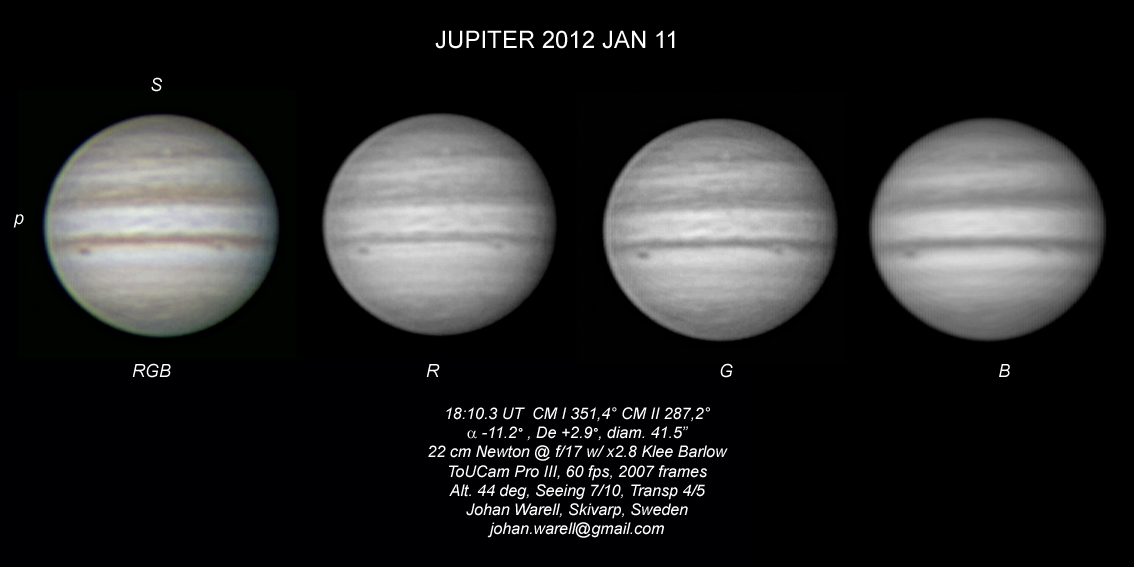 Jupiter 11 januari 2012