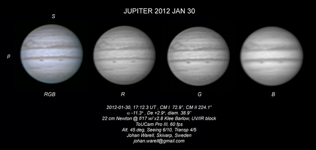 Jupiter 30 januari 2012