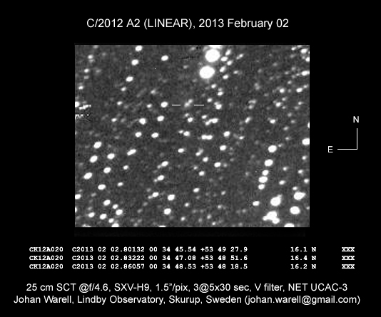 C/2012 A2 (LINEAR), 2 February 2013