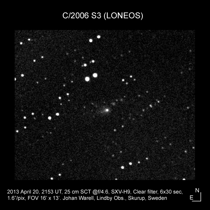 C/2006 S3 (LONEOS), 20 April 2013