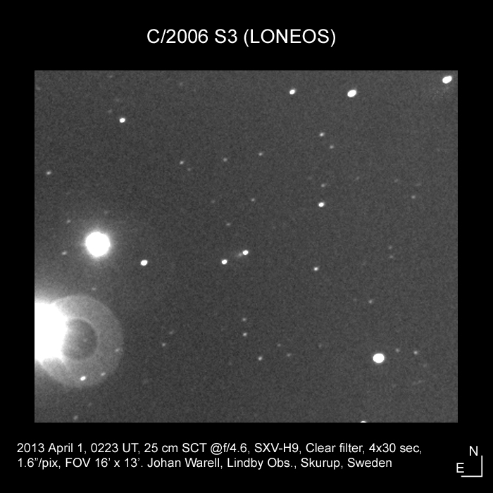 C/2006 S3 (LONEOS), 1 April 2013