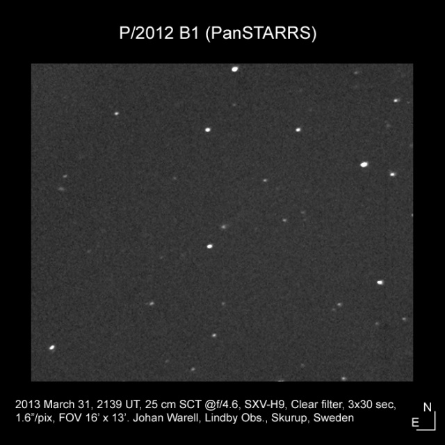 C/2012 B1 (PanSTARRS), 31 March 2013