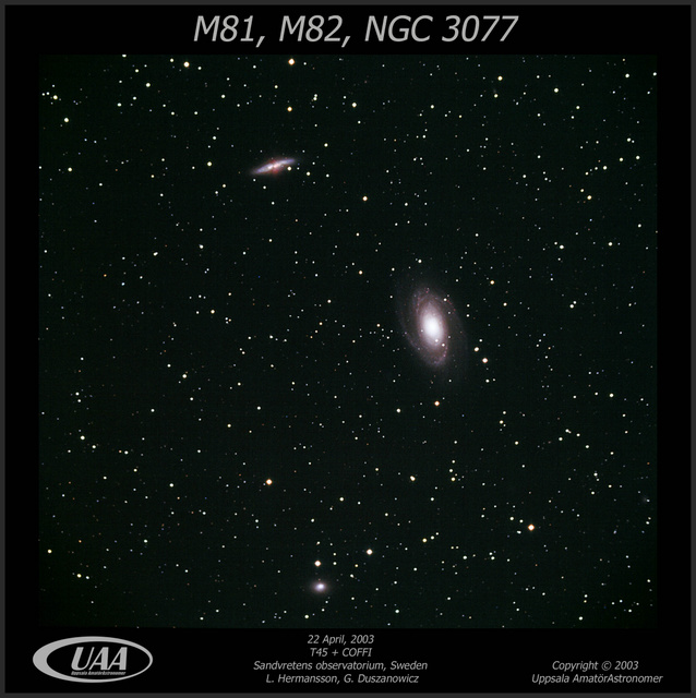 M81, M82, NGC3077

Lars Hermansson, Gregor Duszanowicz
