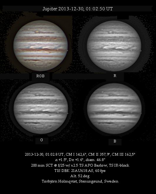 Jupiter 2013 Dec 30 01:02:50 UT
