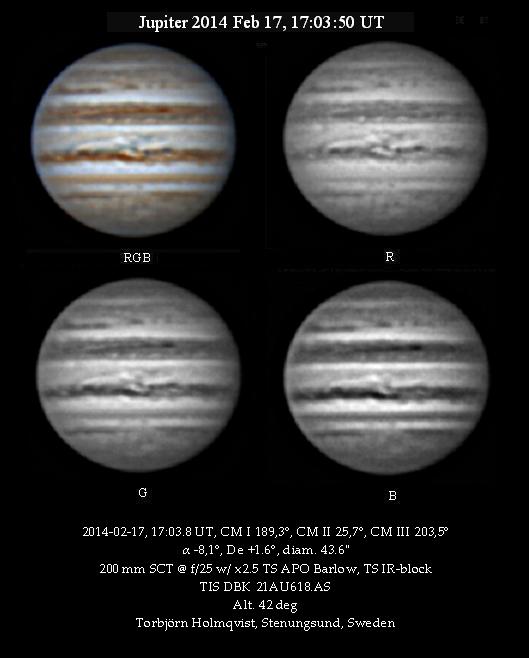 Jupiter 2014 Feb 17 170350 UT