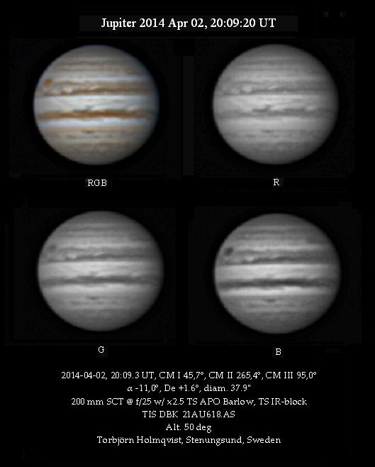 Jupiter 2014 Apr 02 200920 UT