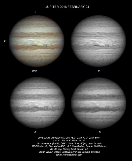 Jupiter 2016-02-24 23:10:36 UT
