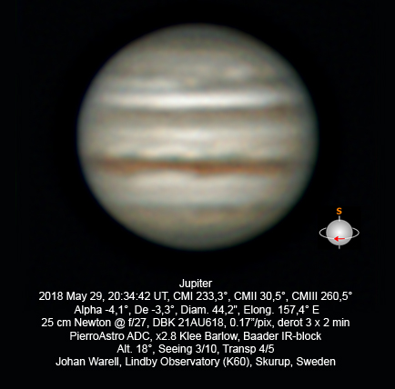 Jupiter 2018-05-29 20:34 UT