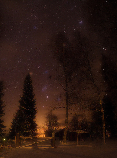 Orion above house